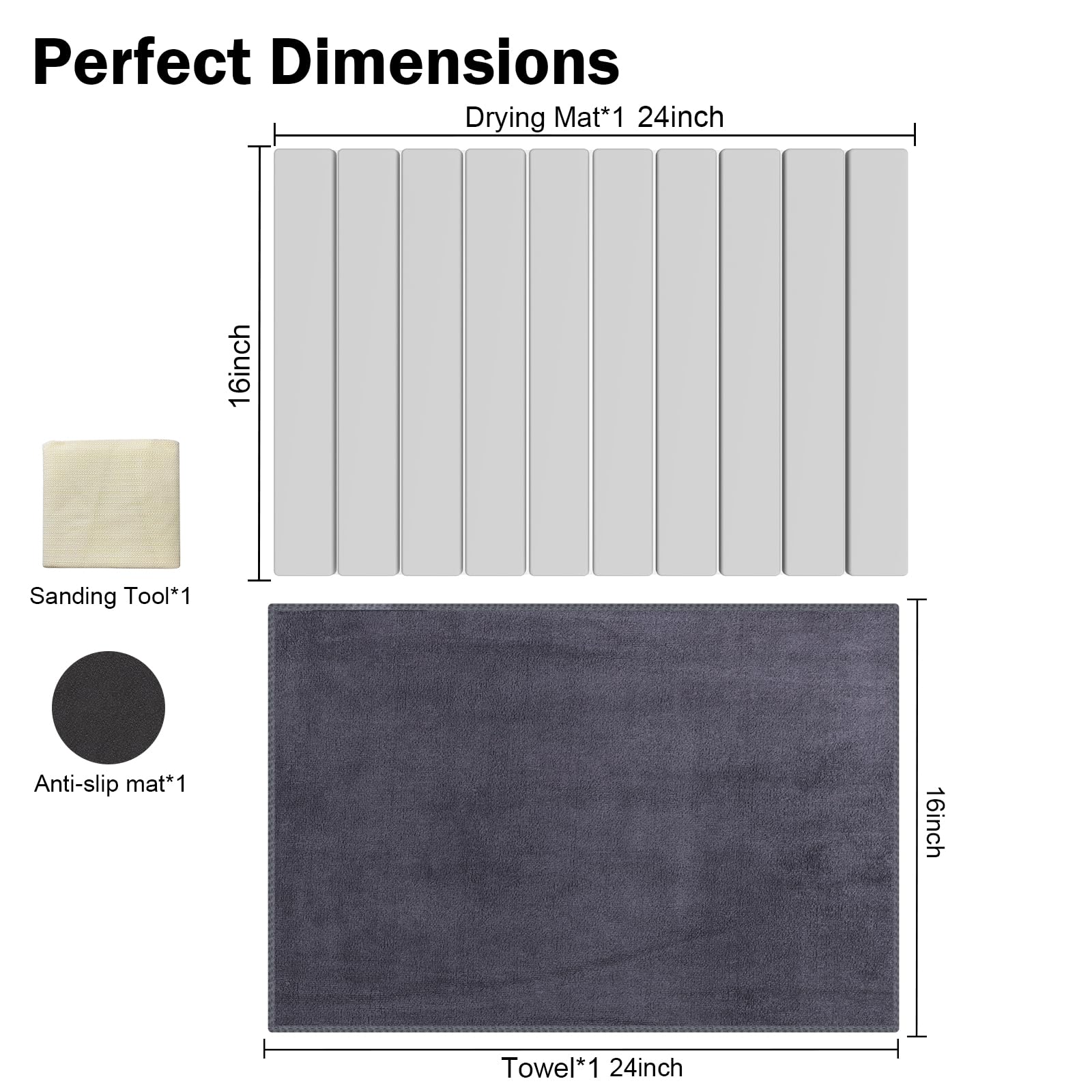 Cecnamt stone drying mat on counter with dishes demonstrates efficient drying