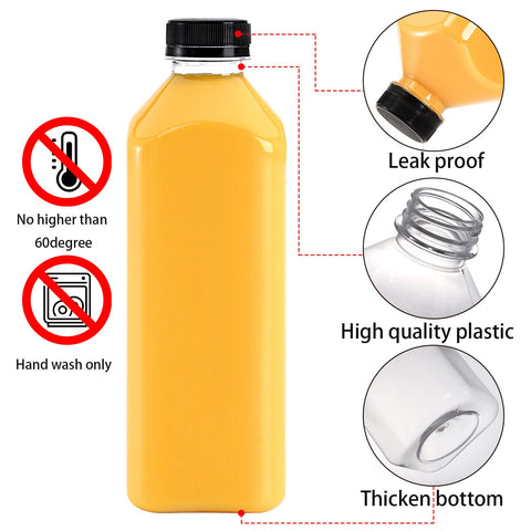 Cedilis clear 33oz bottle with tamper-seal for easy filling and safe storage.
