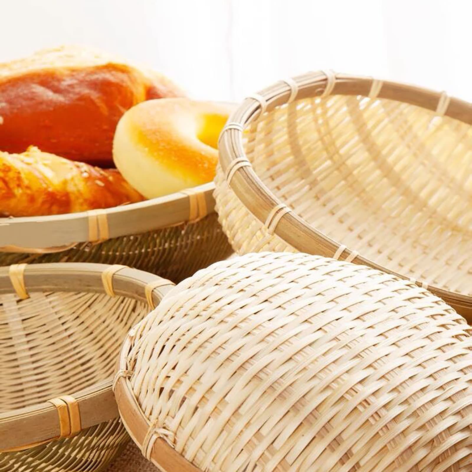 Cedilis U-shape bamboo basket tray shows stable support for serveware