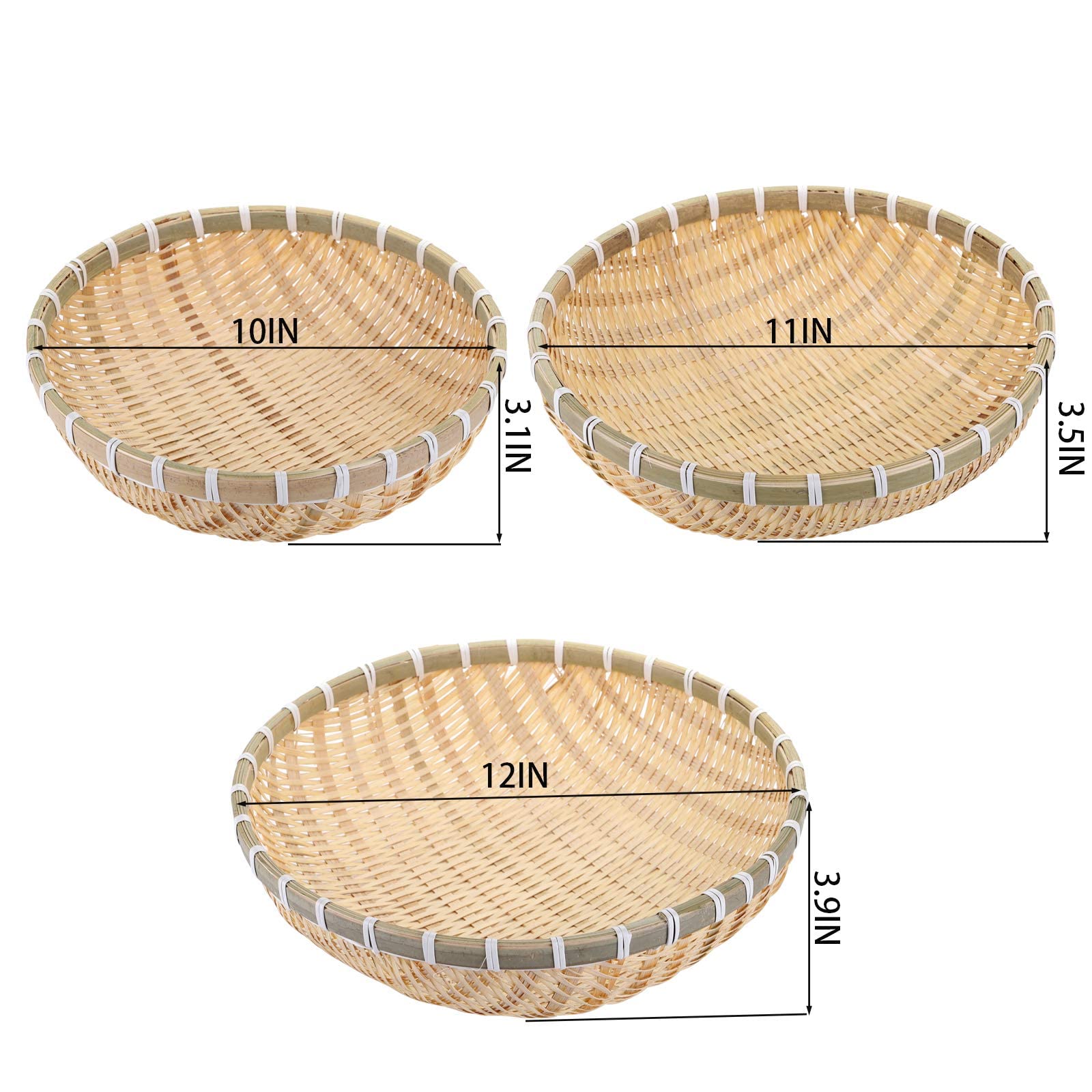Cedilis natural bamboo bread and fruit basket for everyday display