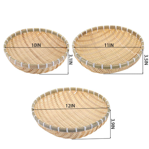 Cedilis natural bamboo bread and fruit basket for everyday display