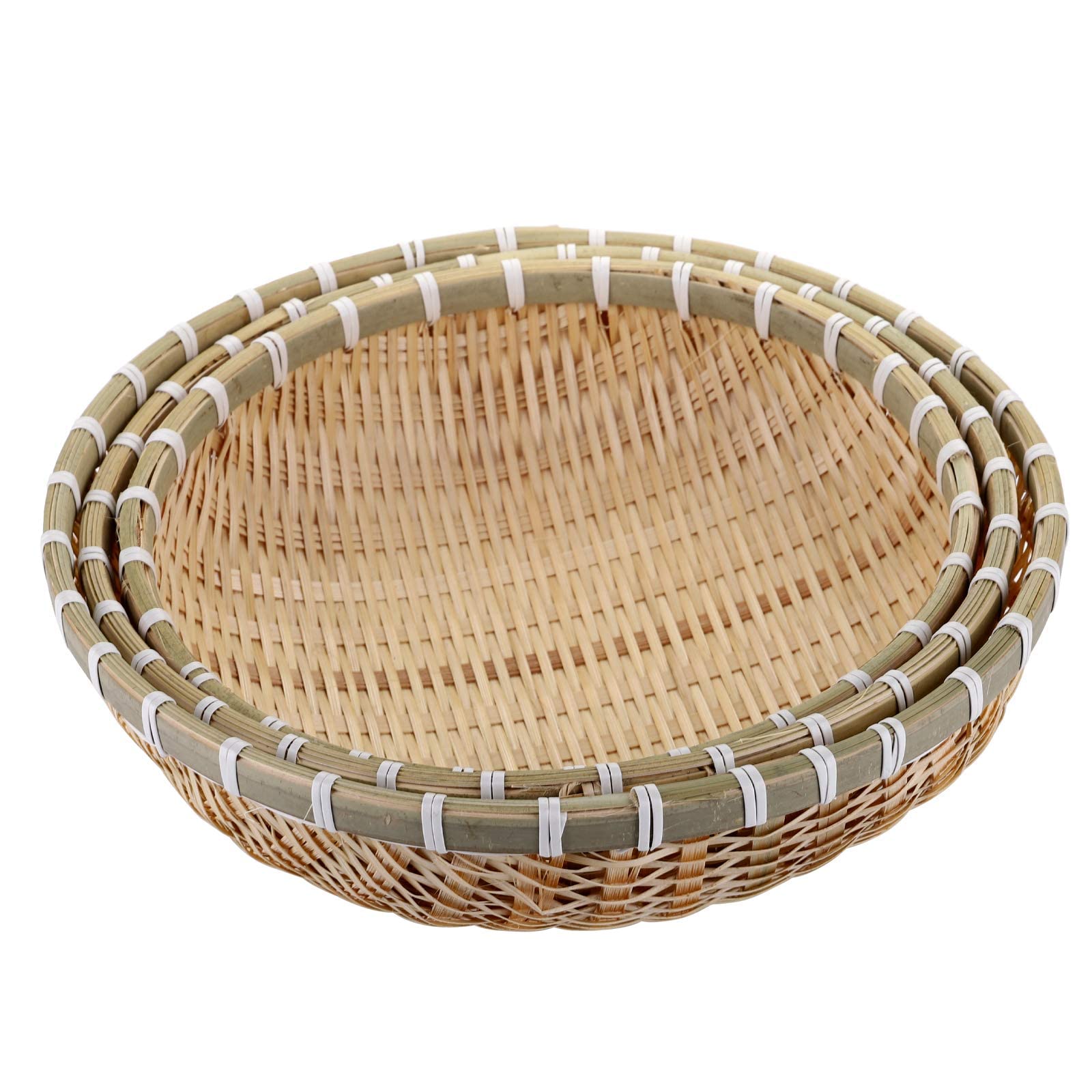 Cedilis natural bamboo weave finish adds warm decor touch