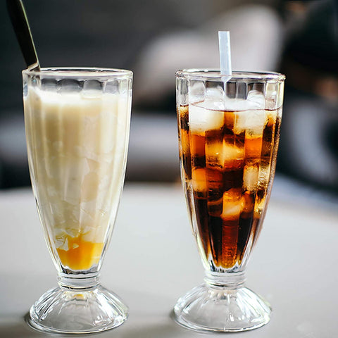 Cedilis old-fashioned fountain design glasses evoke classic soda shop vibe