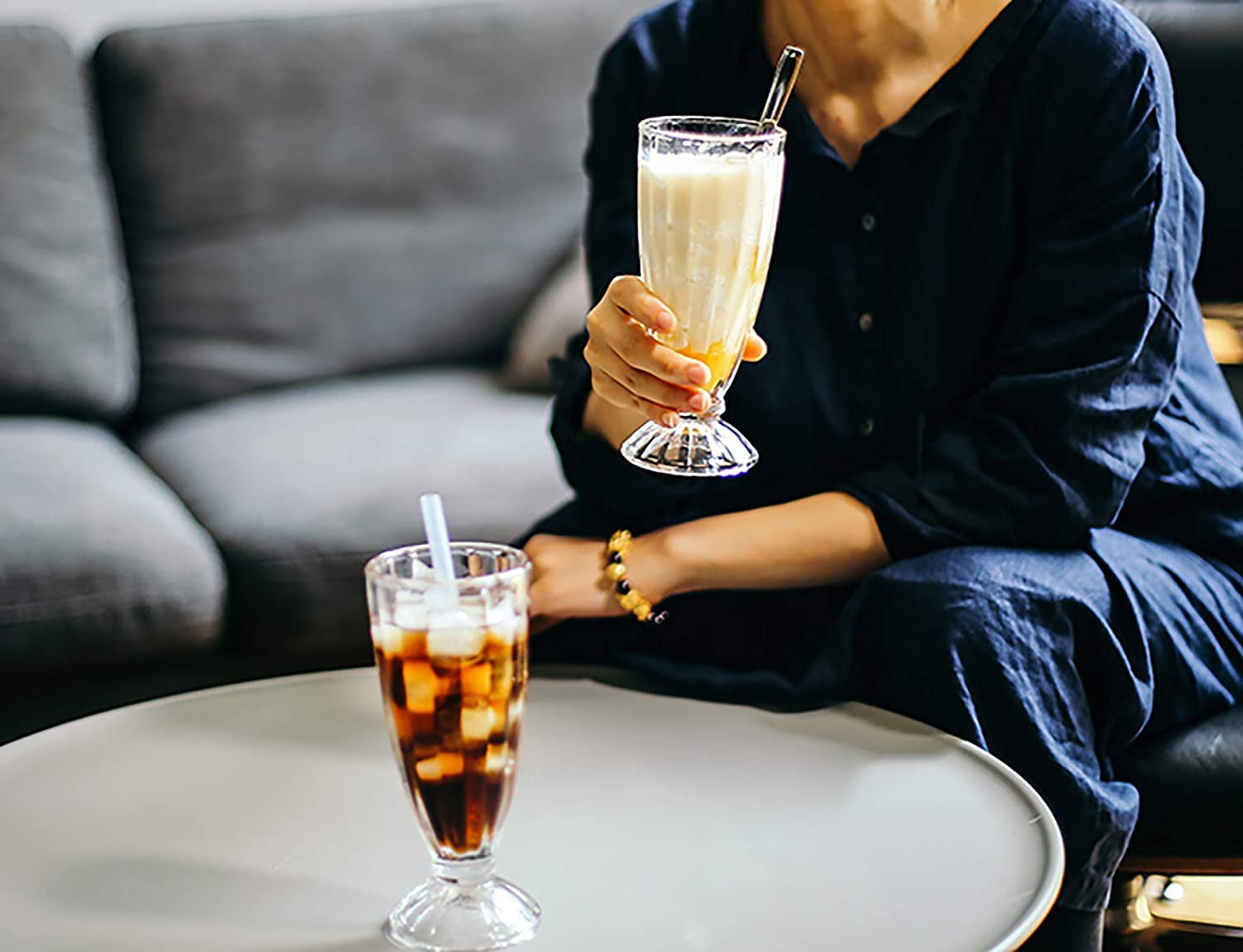 Cedilis root beer float dessert glasses ready for indulgent treats