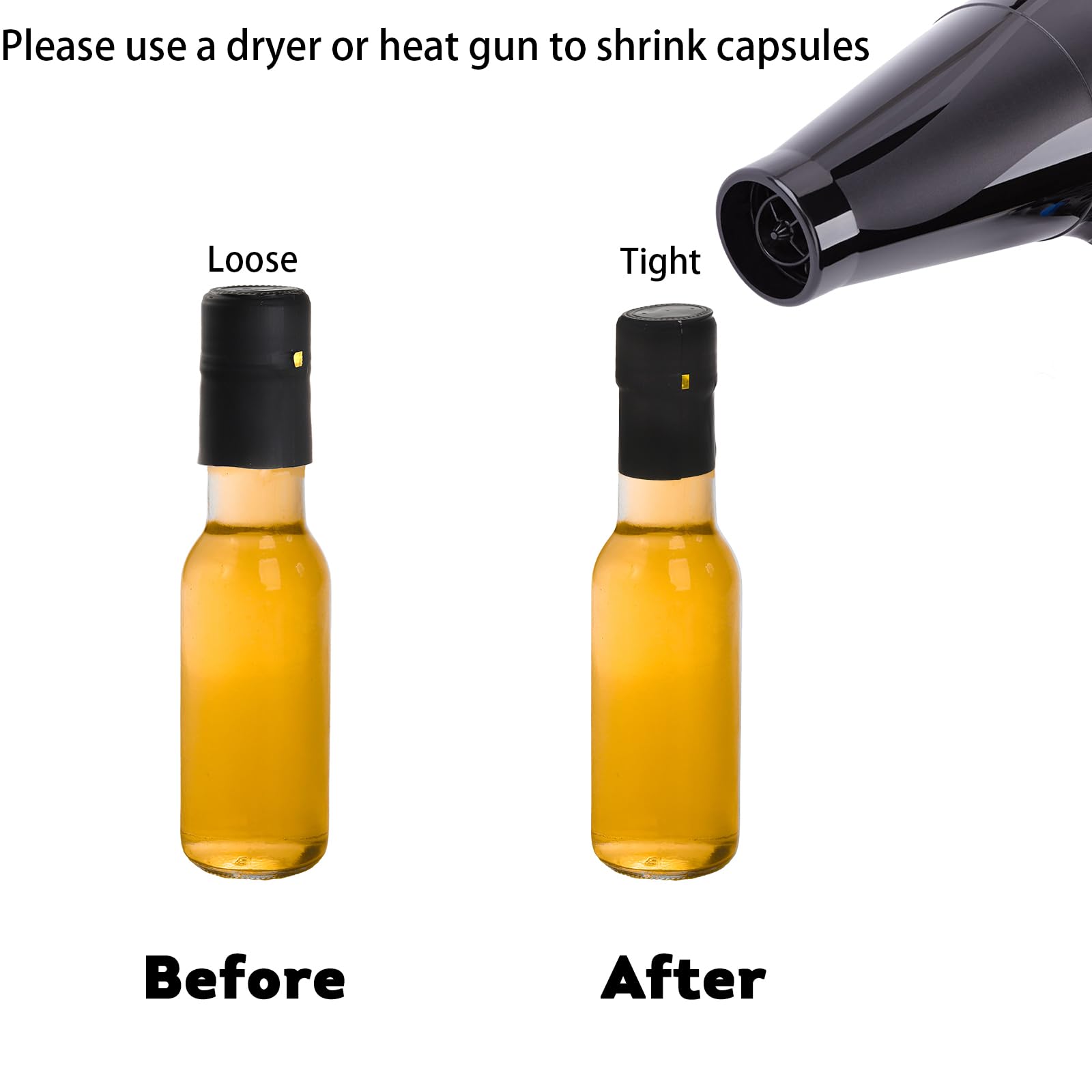 Cedilis shrink capsule with gold tear tab for easy sealing.