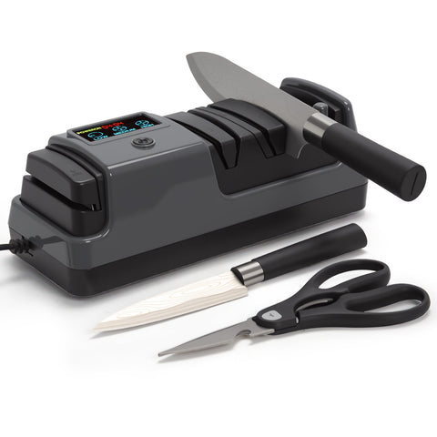 Ceelpeopar professional 3-stage sharpener with LCD display for precise kitchen knife care