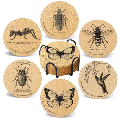 Cegkuc butterfly coaster with holder protects surfaces and adds nature-inspired charm.