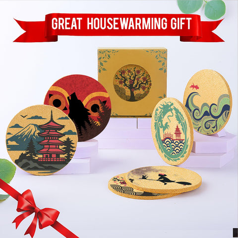 Cegkuc coasters protect countertops while adding charm.