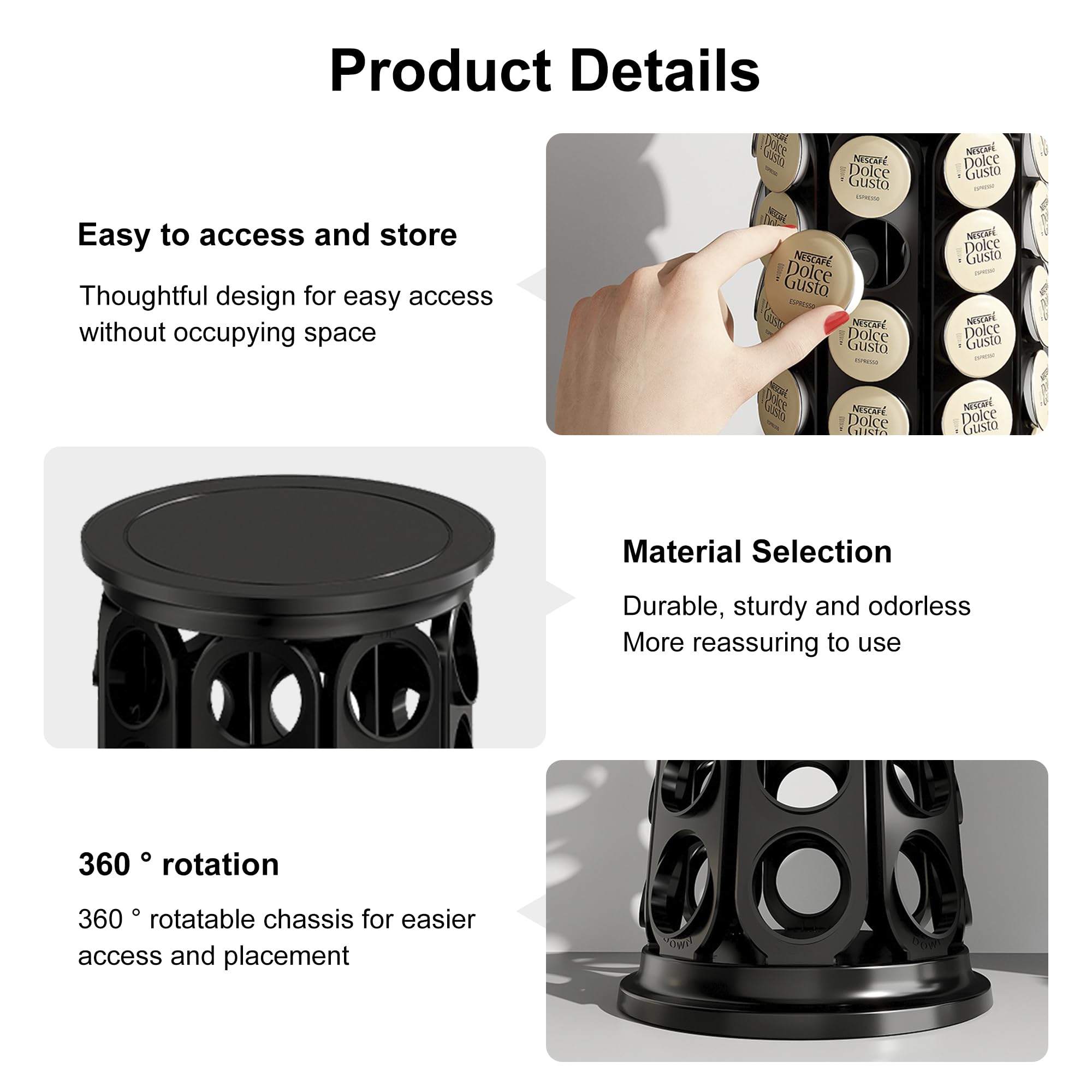 CEHNCEH K-Cup Holder fits most capsule brands for versatile storage