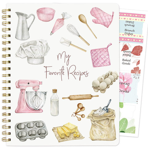 Ceiba Tree cover with watercolor utensils for elegant recipe planning.