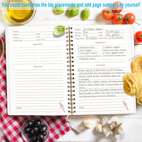 Ceiba Tree index pages to organize favorite and family recipes.