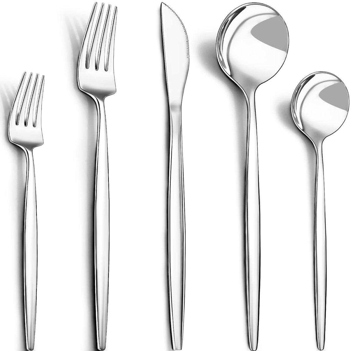 CEKEE 40-piece flatware set on table for classy family meals