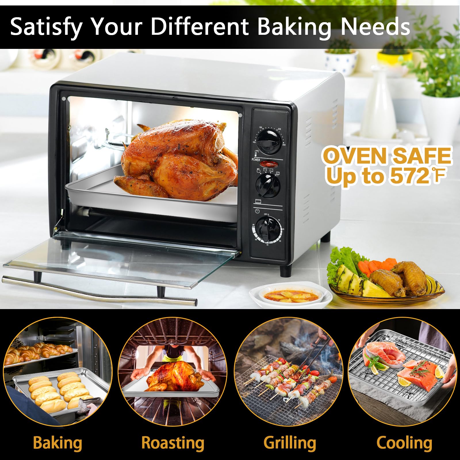 CEKEE 6-piece baking set, versatile for cookies, meats, pastries