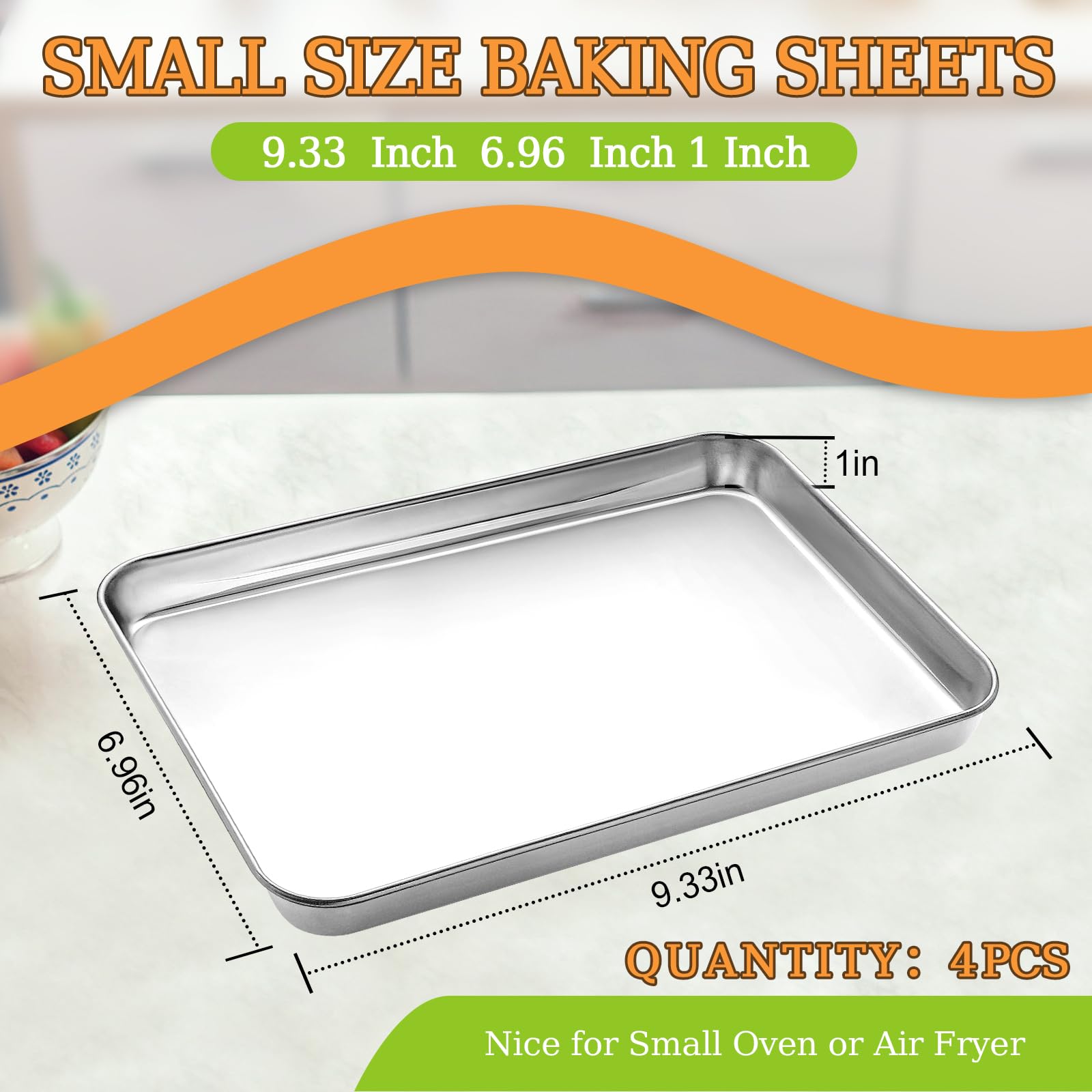 CEKEE compact, stackable baking pans save kitchen storage space.