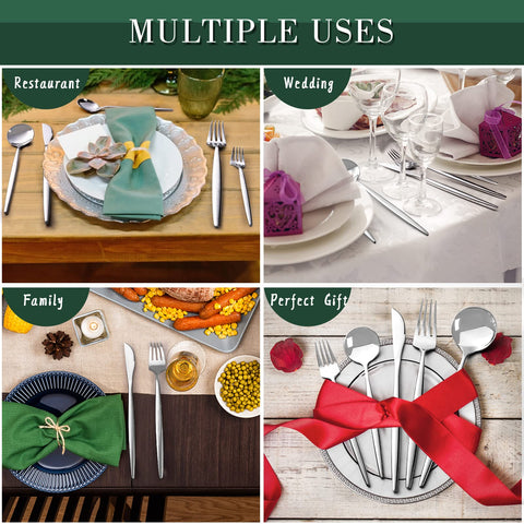 CEKEE ergonomic round-handle flatware ideal for comfortable dining