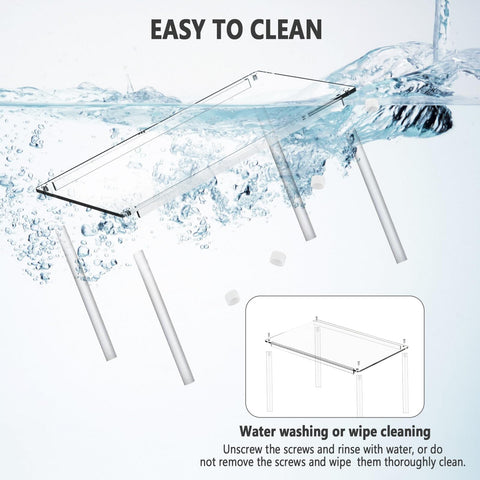 Celsisignis acrylic kitchen shelf setup with clear visibility and simple maintenance.