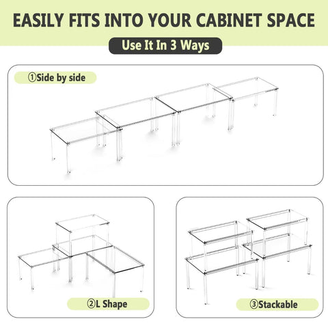 Celsisignis acrylic pantry storage system organizes boxes and jars for quick finding.