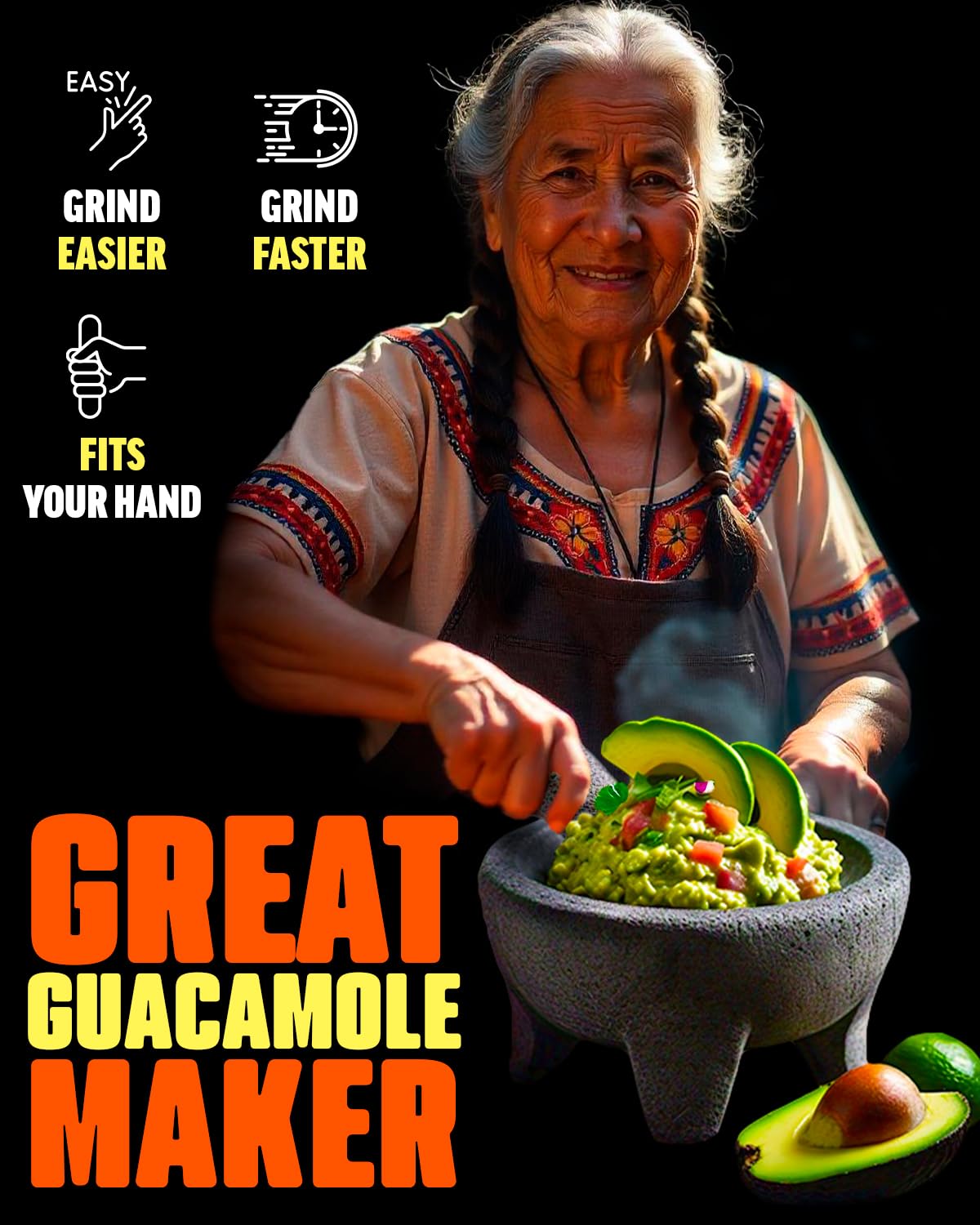 CEMPASUCHIL oven-ready salsas roasted in stone molcajete.