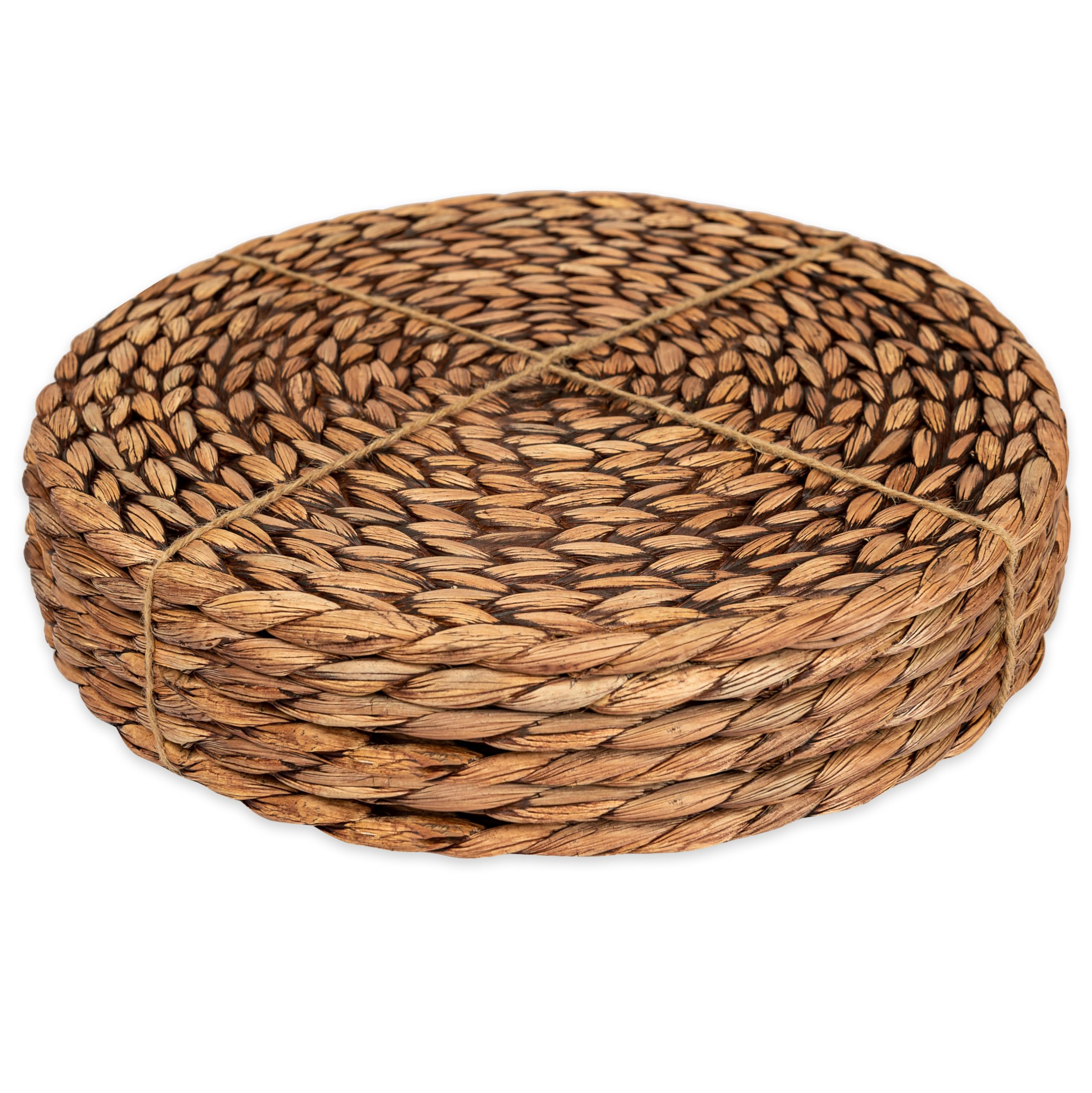 CENBOSS woven placemats in brown wash add rustic charm for everyday meals.