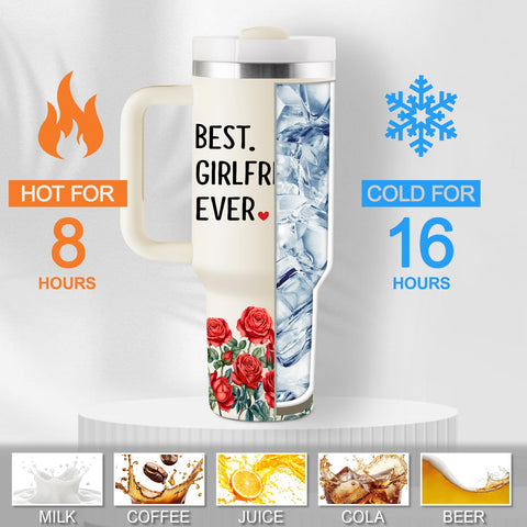 CENDARTE 40oz tumbler in use at work or gym; durable stainless steel companion