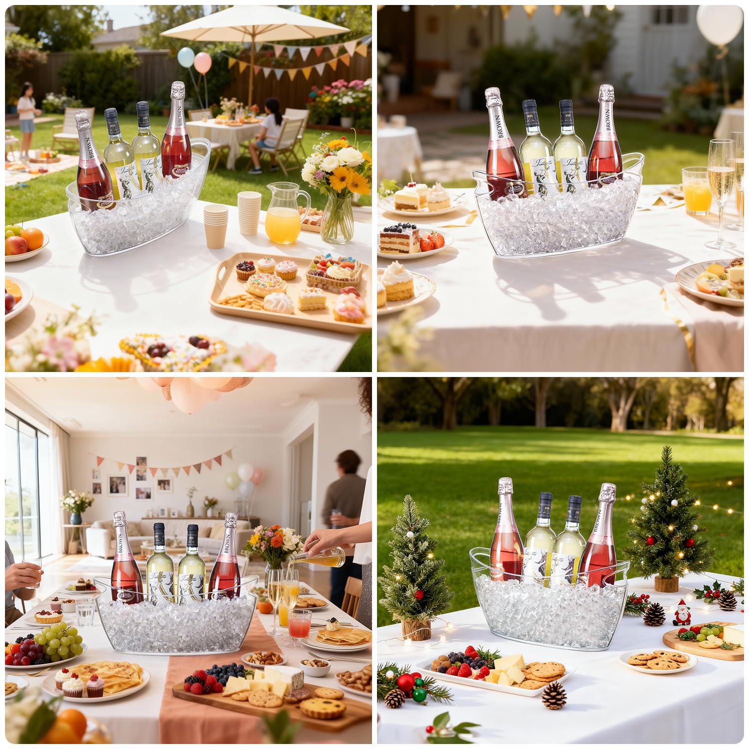 Cenjeery versatile party ice bucket setup for family gatherings and bars.