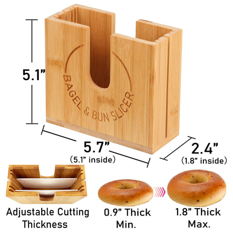 cenleoha bagel slicer holder with non-slip base keeps slicing steady