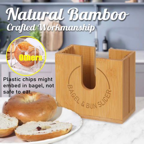 cenleoha bagel slicer non-slip base keeps the unit stable
