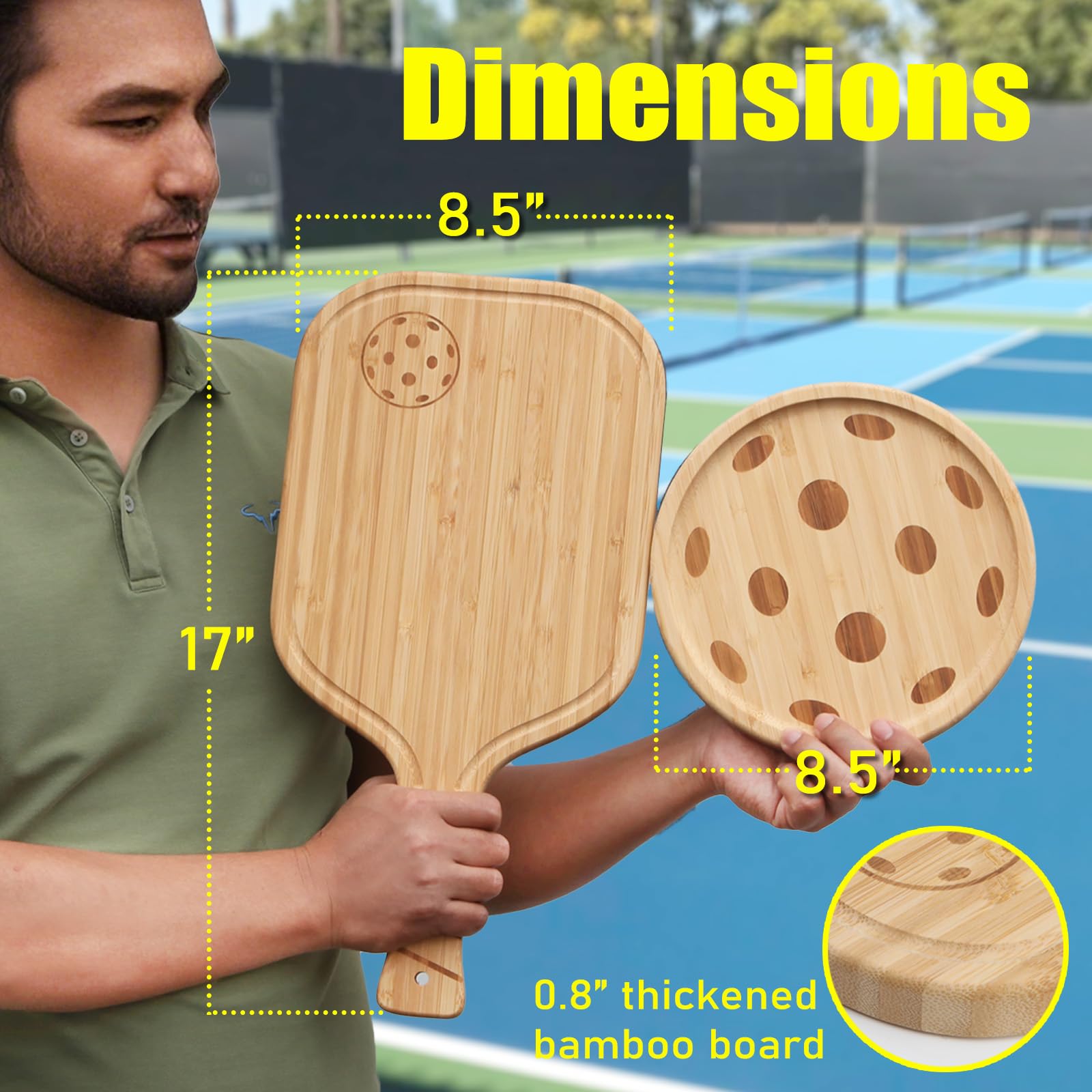 cenleoha bamboo charcuterie board with natural finish and oil coating