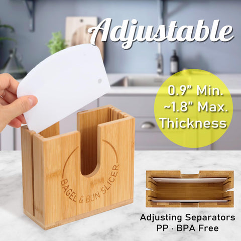 cenleoha bamboo bagel slicer material adds durable kitchen appeal