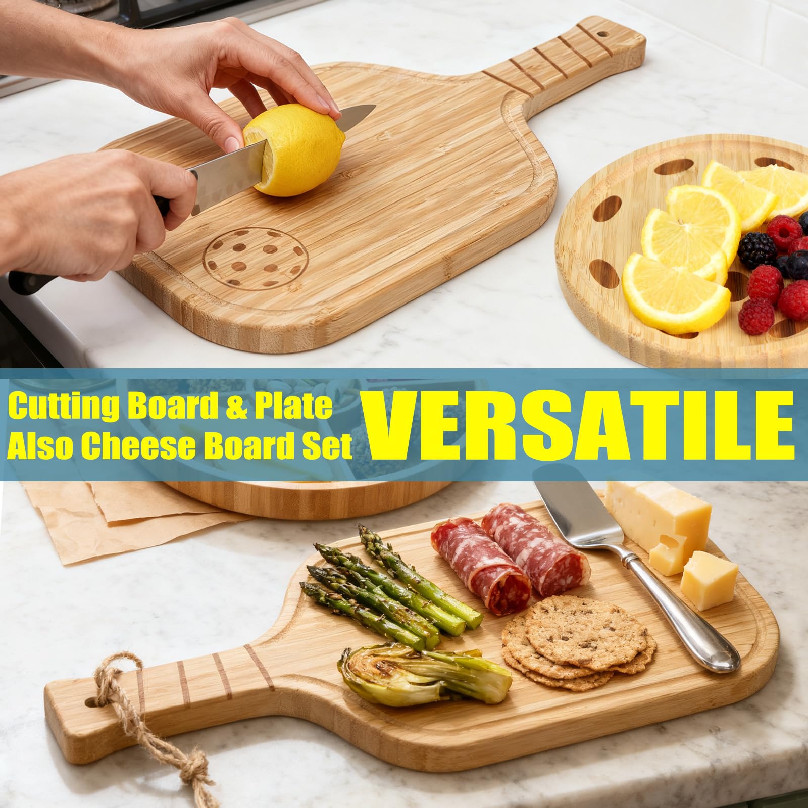 cenleoha ready-to-serve snacks on bamboo board for entertaining