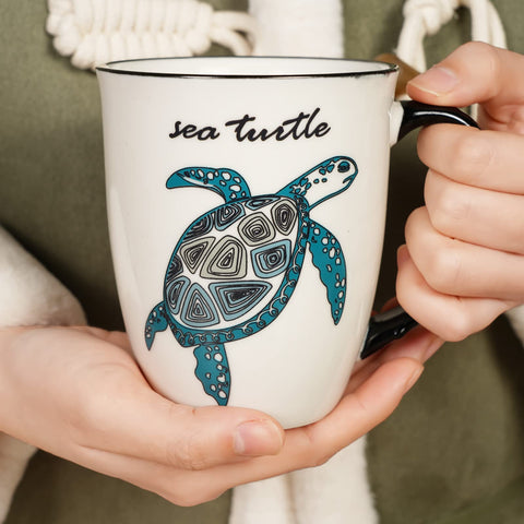 Ceramicfor closeup of the color-transition mug design