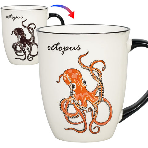 Ceramicfor Octopus heat-change mug reveals vibrant colors when hot.