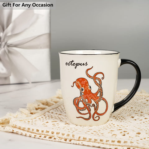 Ceramicfor Octopus morning coffee mug to start the day with energy.