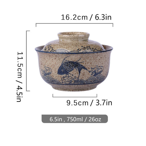 Ceraozmus ramen bowl set spoon included for easy, comfortable dining