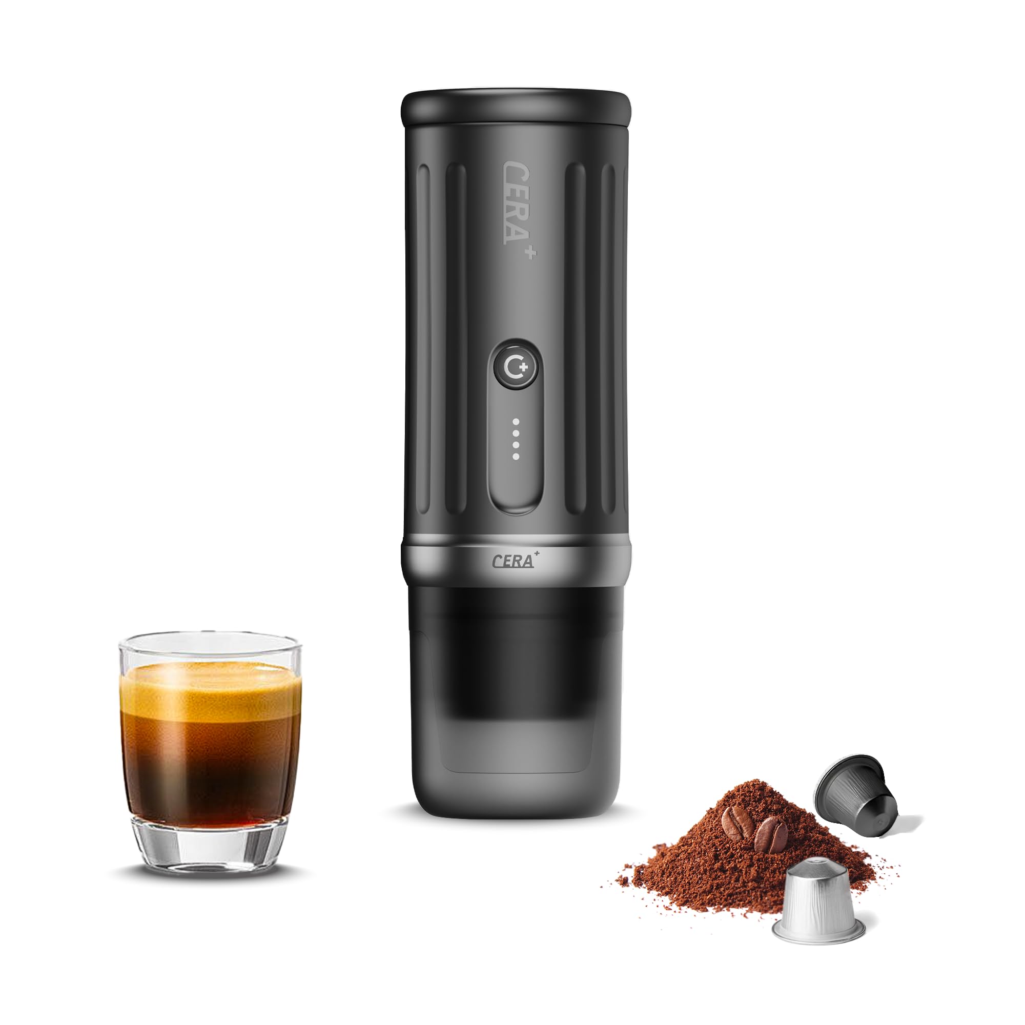 CERA+ CERApresso compact-design ideal for quick espresso on the go.