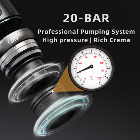 CERA+ CERApresso portable-espresso-machine fits in a bag for travel.