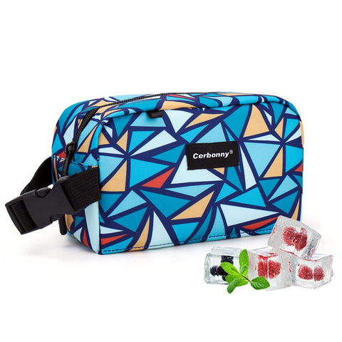 Cerbonny freezable lunch bag with built-in gel packs keeps foods cool all day