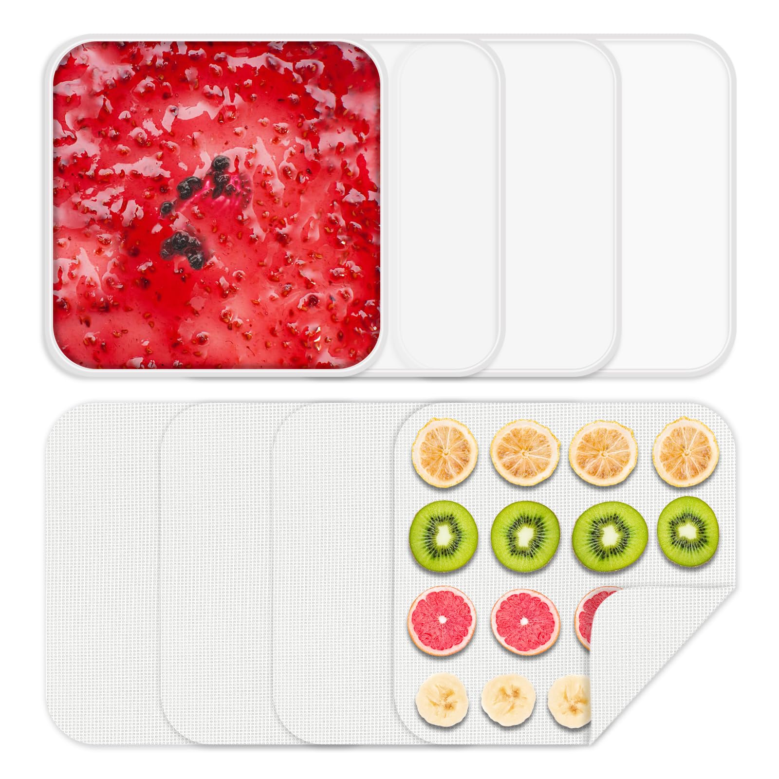 Cercker edge dehydrator trays with raised lip for secure liquid handling
