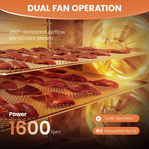 Cercker rear airflow system supports even moisture removal across trays.