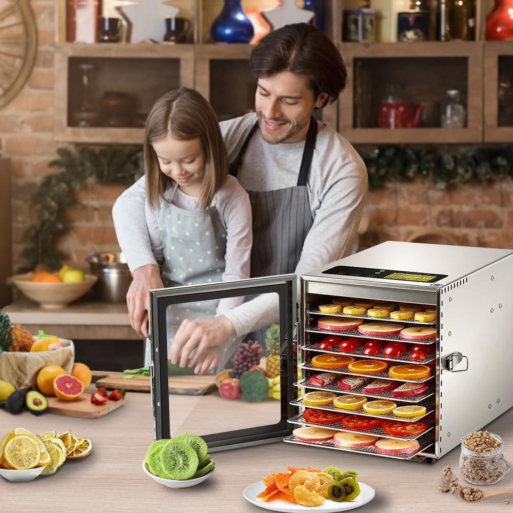 Cercker versatile eight-piece dehydrator set for jerky, herbs, and more
