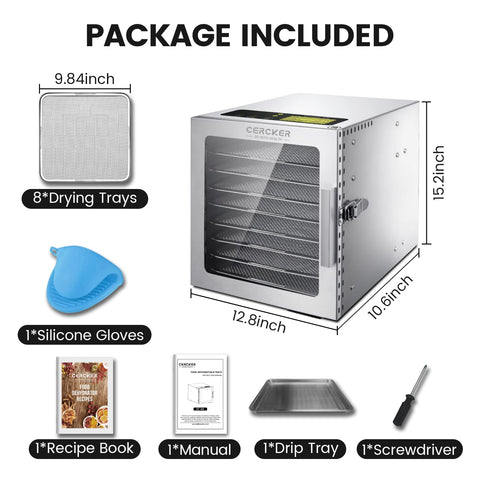 Cercker stainless-steel trays highlighting dishwasher-safe design.