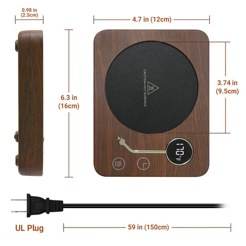 CEROBEAR safe, durable heating plate protects surfaces and resists spills.