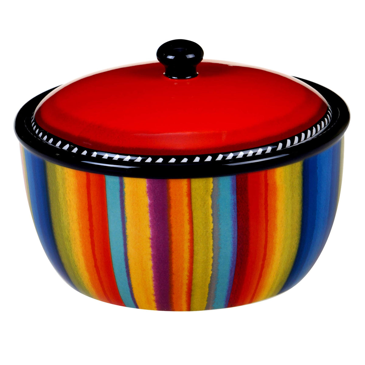 Certified International Sierra bean pot with lid, 72 oz, great for stews.
