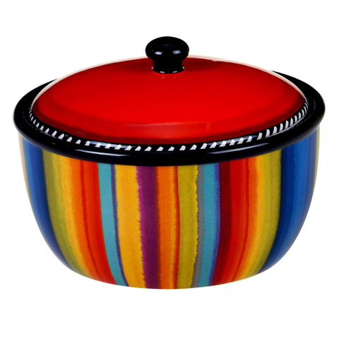 Certified International Sierra bean pot with lid, 72 oz, great for stews.