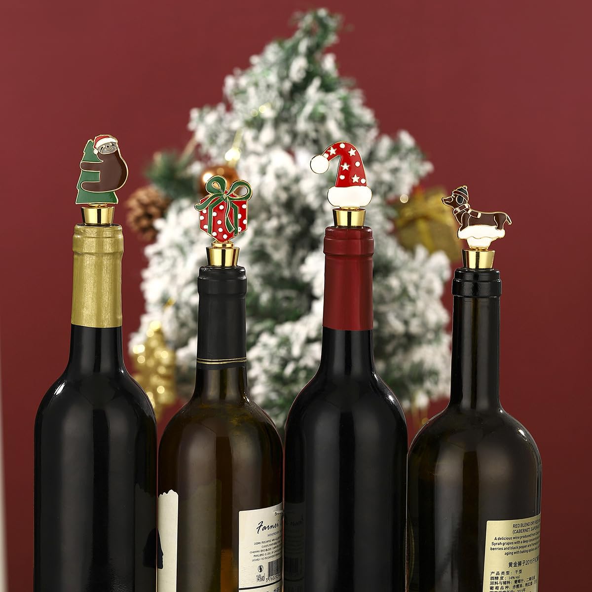Cesdai 4-piece set fits wine, champagne, and beer bottles