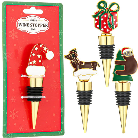 Cesdai Christmas hat wine stopper adds festive flair to any bottle