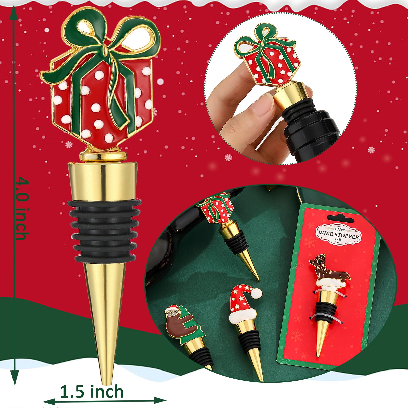 Cesdai Christmas tree wine stopper complements holiday tables