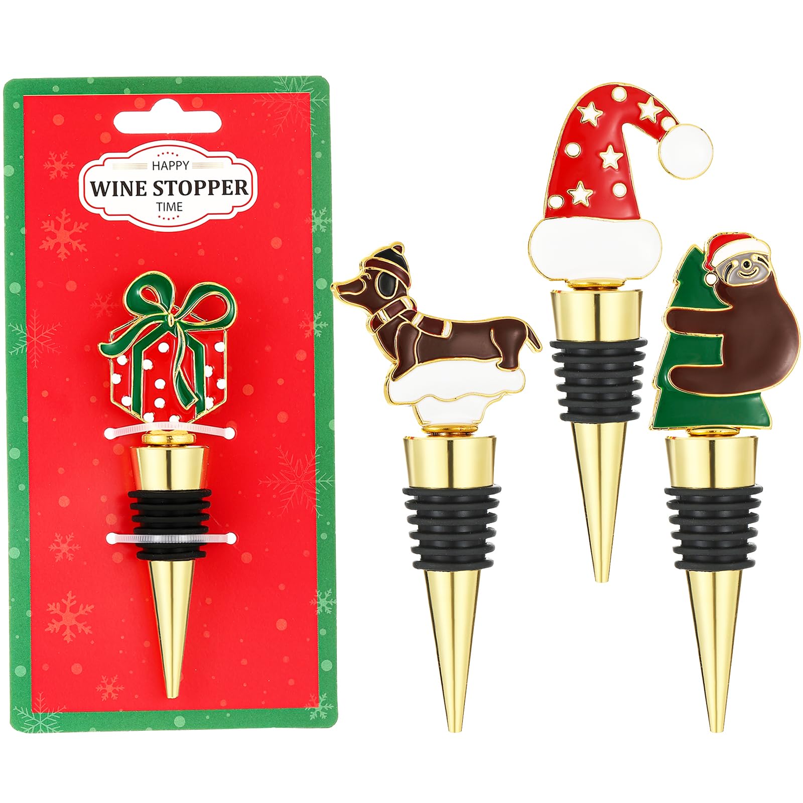 Cesdai dog wine stopper seals bottles with playful charm