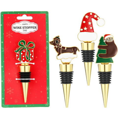 Cesdai dog wine stopper seals bottles with playful charm