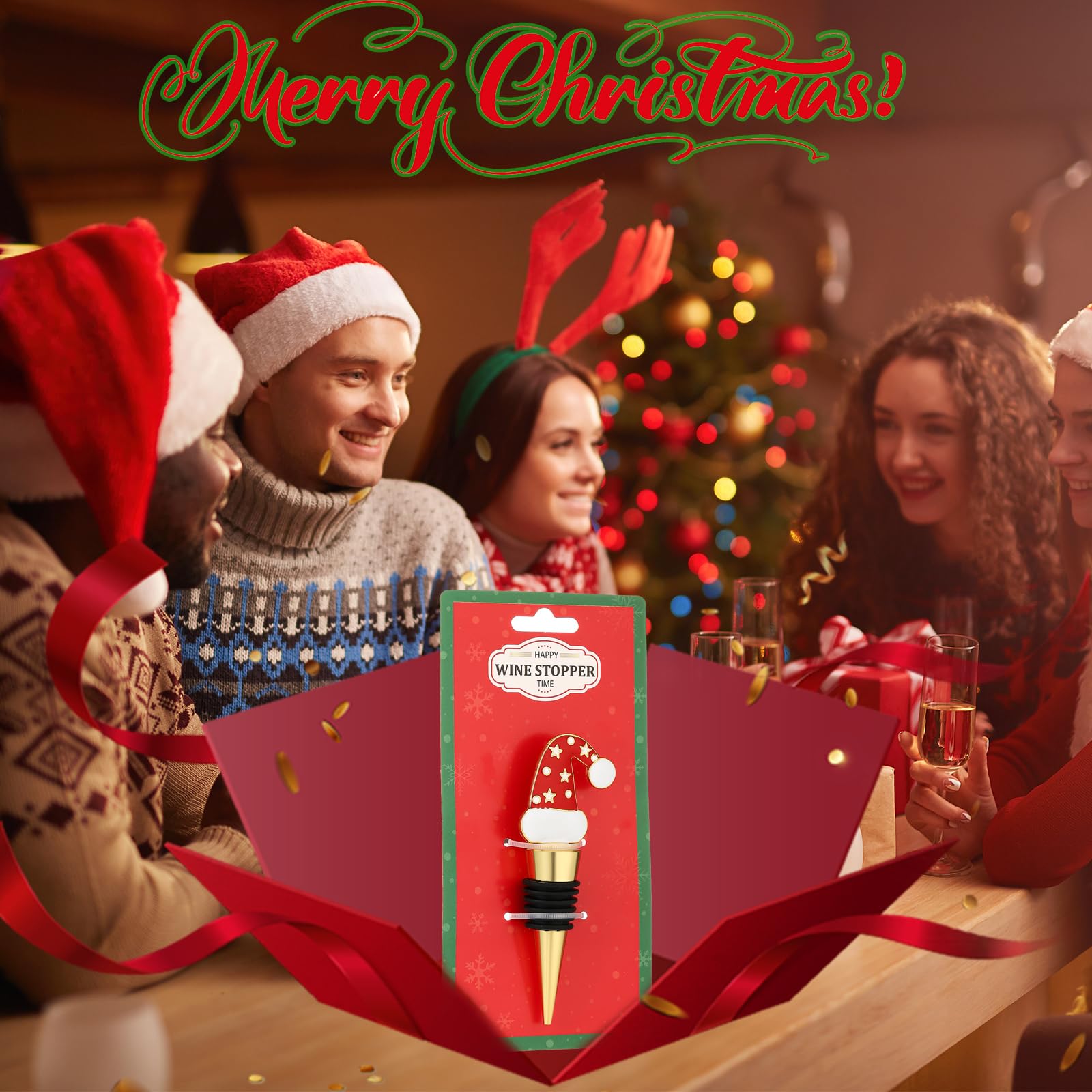 Cesdai holiday packaging wine stopper enhances gift presentation